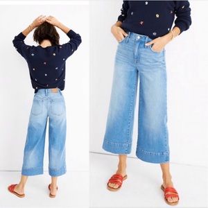 Madewell Wide-Leg Crop Jeans Delancey Wash Size 23